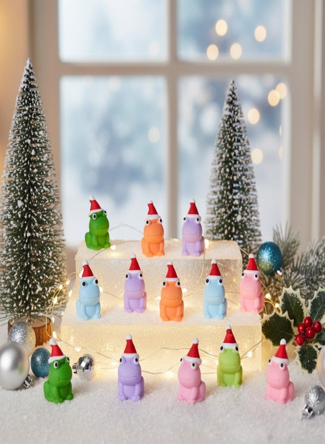 Sonwyoung 58 Pcs Christmas Mini Resin Frogs Miniature Figurines Tiny Resin Frogs for Crafts Fairy House Garden Potted Plants Decor Christmas Gifts Home Party Decor(Multicolor) - Image 5